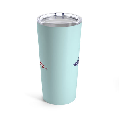 Michigan Upper Peninsula Tumbler (w/ UP USA Flag) | Cyan - 20oz