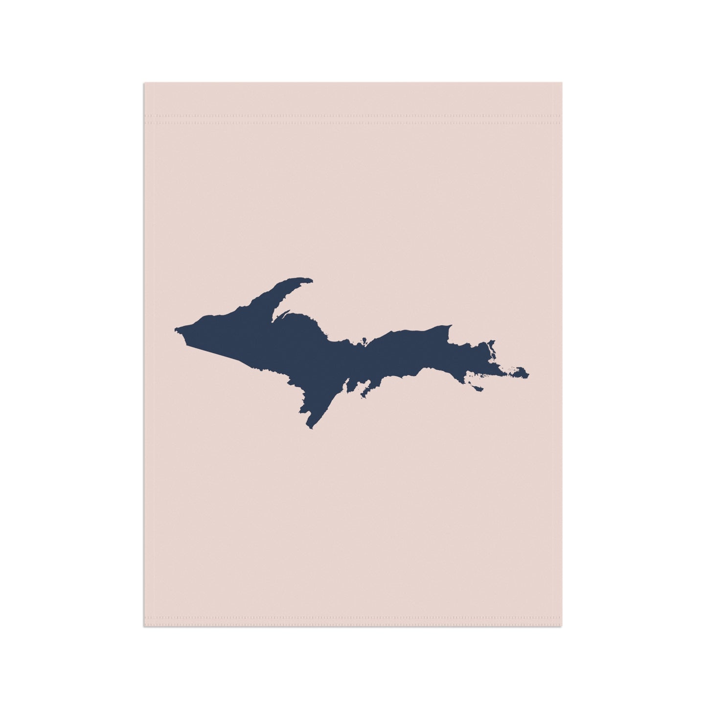 Michigan Upper Peninsula Home & Garden Flag (w/ UP Outline) | Champagne Pink