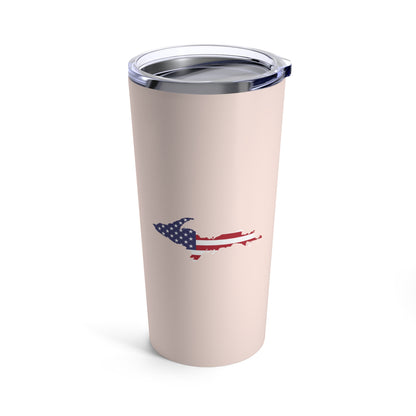 Michigan Upper Peninsula Tumbler (w/ UP USA Flag) | Champagne Pink - 20oz