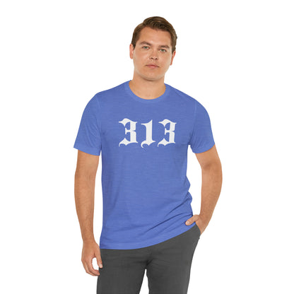 Detroit '313' T-Shirt (Old English Font) | Unisex Standard Fit