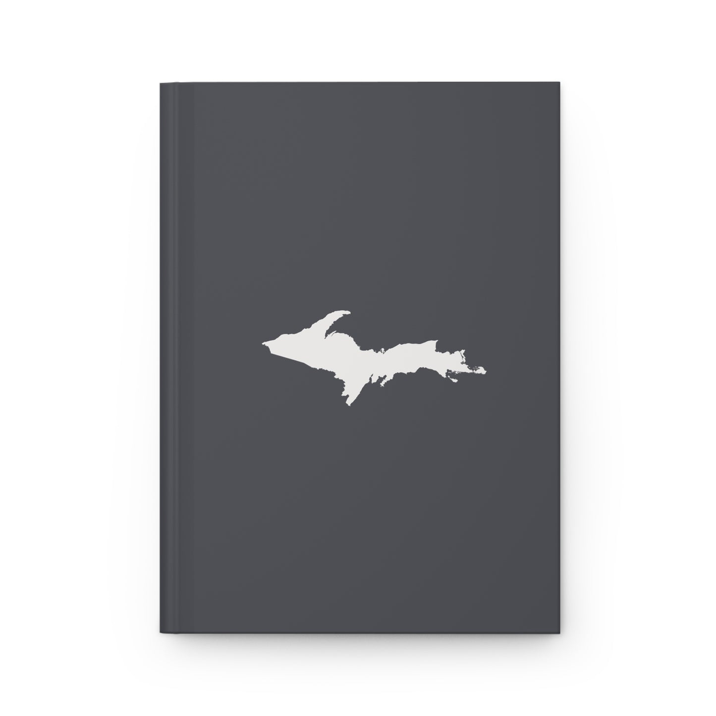 Michigan Upper Peninsula Hardcover Journal (Iron Ore Grey w/ UP Outline) | Ruled - 150pgs