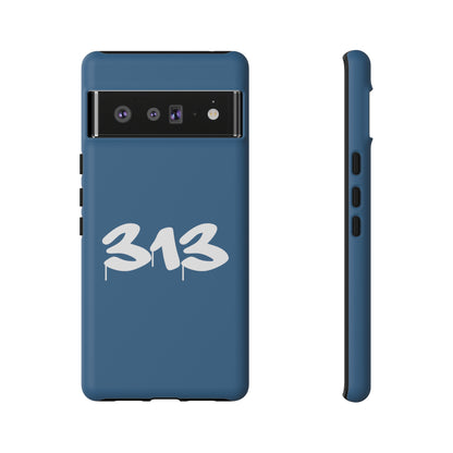 Detroit '313' Tough Phone Case (Blueberry Tag Font) | Samsung & Pixel Android