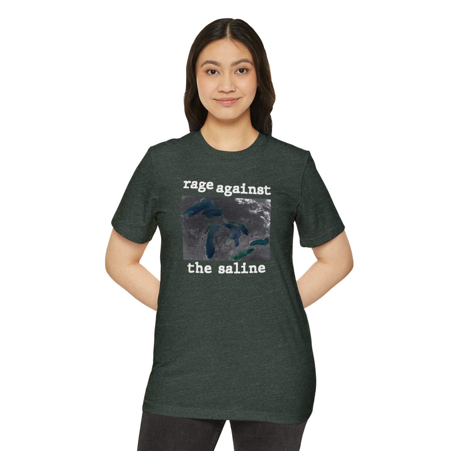 Great Lakes 'Rage Against The Saline' T-Shirt | Unisex Recycled Organic