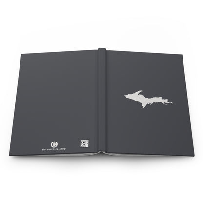 Michigan Upper Peninsula Hardcover Journal (Iron Ore Grey w/ UP Outline) | Ruled - 150pgs