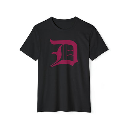 Detroit 'Old English D' T-Shirt (Ruby Red) | Unisex Recycled Organic