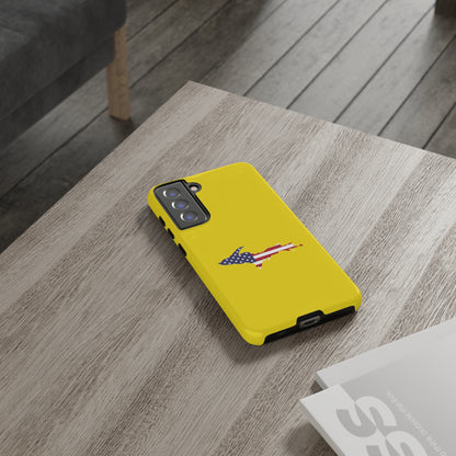 Michigan Upper Peninsula Tough Phone Case (Gadsen Yellow w/ UP USA Flag Outline) | Samsung & Pixel Android