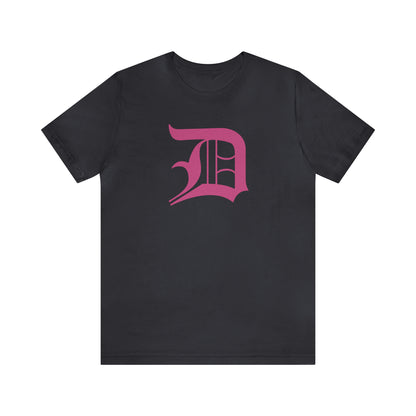 Detroit 'Old English D' T-Shirt (Apple Blossom Pink) | Unisex Standard