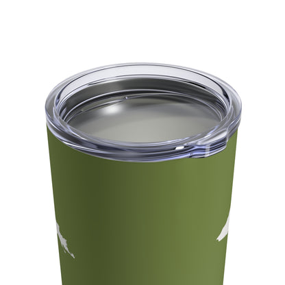 Michigan Upper Peninsula Tumbler (w/ UP Outline) | Olive Green - 10oz