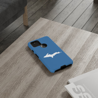 Michigan Upper Peninsula Tough Phone Case (Lake Superior Blue w/ UP Outline) | Samsung & Pixel Android