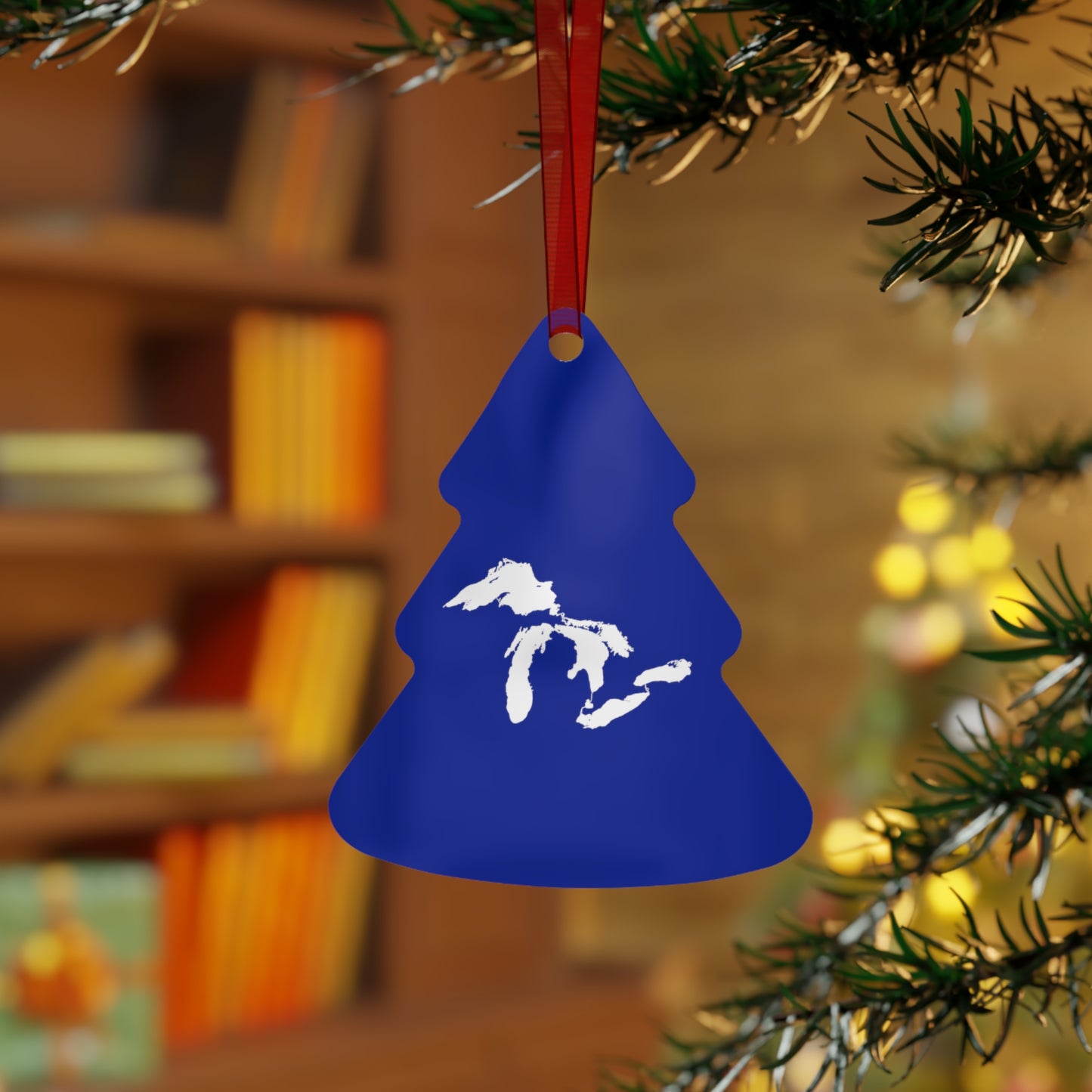 Great Lakes Christmas Ornament | Metal - Bourbon Blue