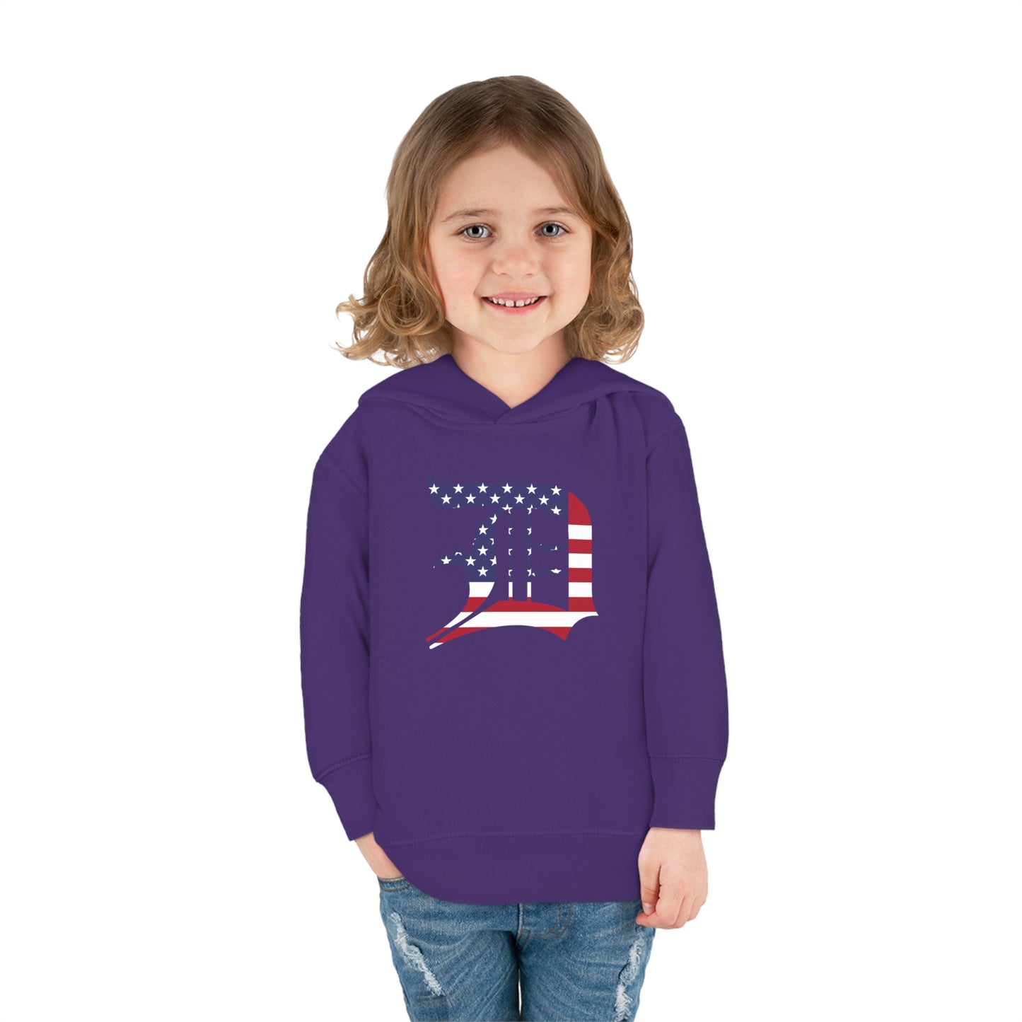 Detroit 'Old English D' Hoodie (Patriotic Edition) | Unisex Toddler