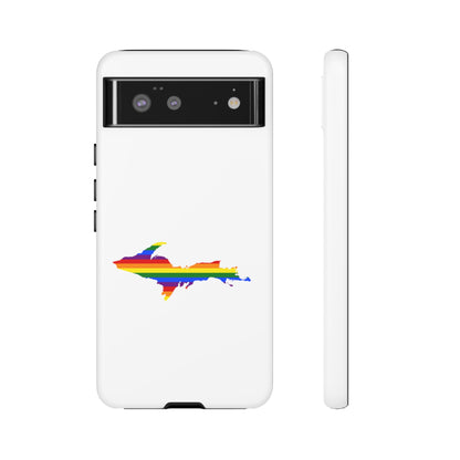 Michigan Upper Peninsula Tough Phone Case (w/ UP Pride Flag Outline) | Samsung & Pixel Android