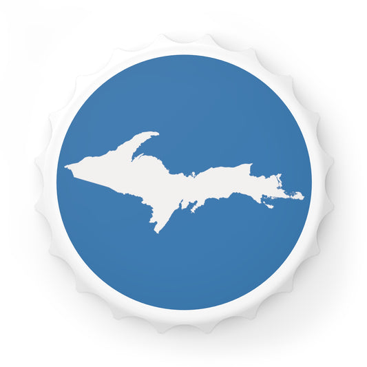 Michigan Upper Peninsula Bottle Opener (w/ UP Outline) | Lake Superior Blue