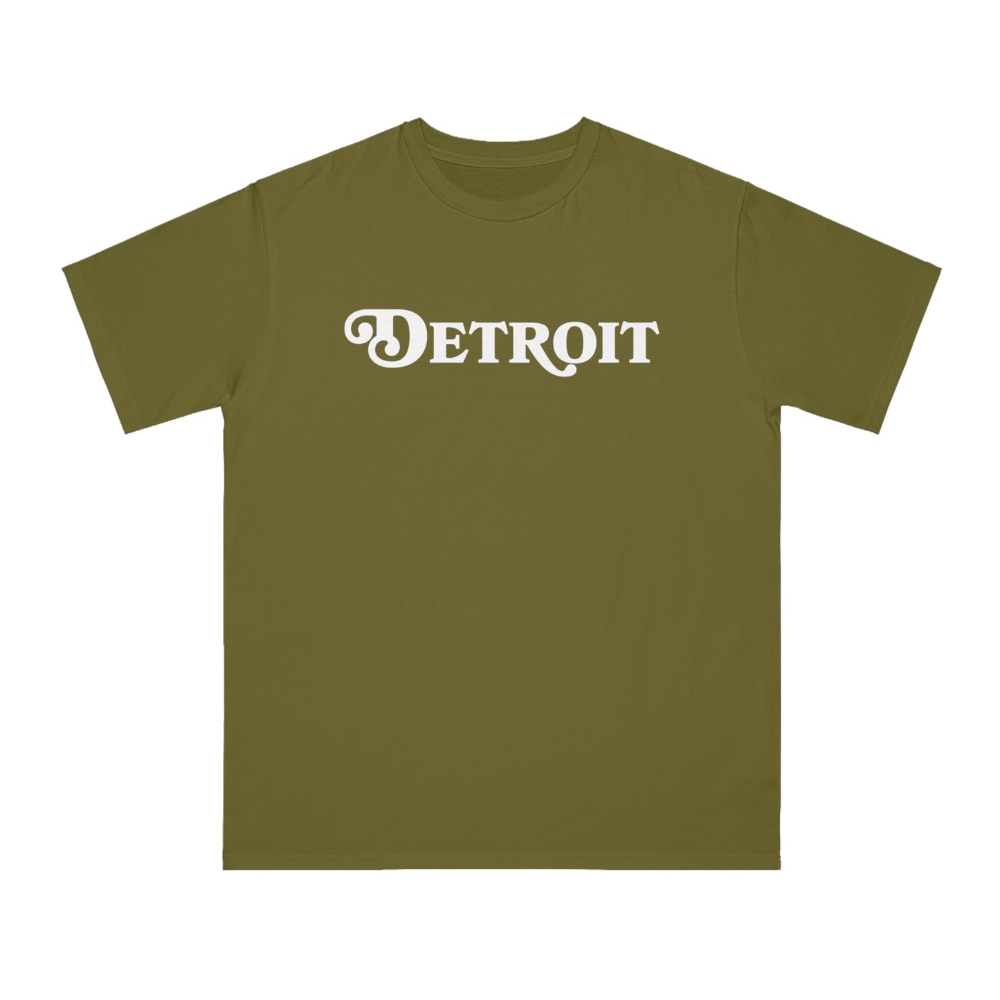 'Detroit' T-Shirt (Sloped Serif Font) | Unisex Organic