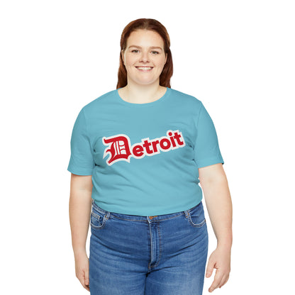 'Detroit' T-Shirt (Aliform Red w/ Old English 'D') | Unisex Standard