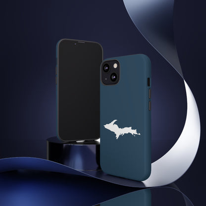 Michigan Upper Peninsula Tough Phone Case ('37 Caddie Cavalier Blue w/ UP Outline) | Apple iPhone