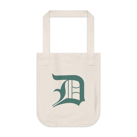 Detroit 'Old English D' Heavy Tote (Copper Green)