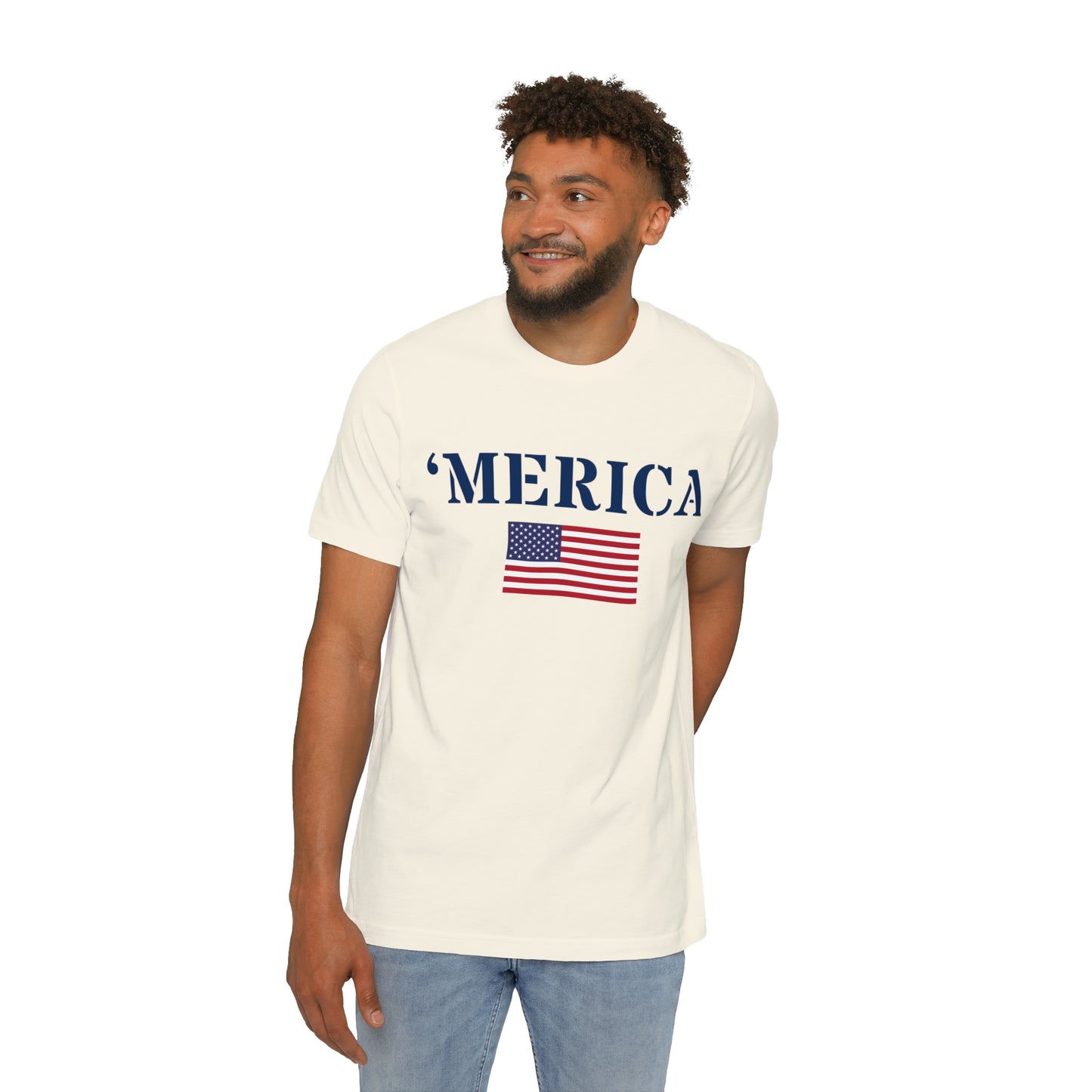 'Merica' T-Shirt (Army Stencil Flag Edition) | Made in USA