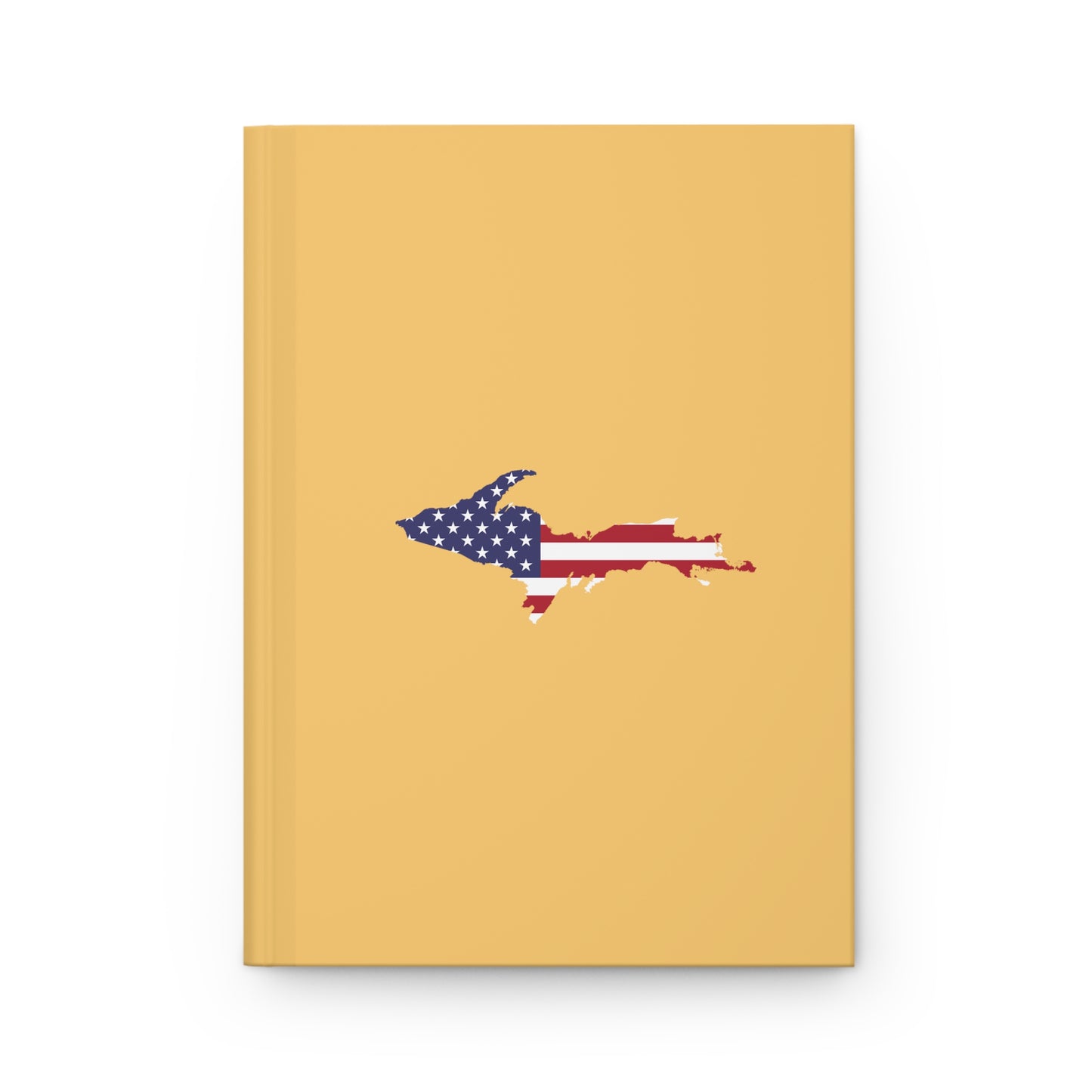 Michigan Upper Peninsula Hardcover Journal (w/ UP USA Flag) | Ruled - Citrine