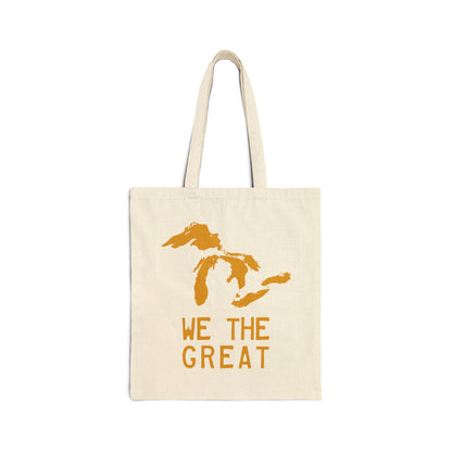 Great Lakes 'We The Great' Light Tote Bag | Gold