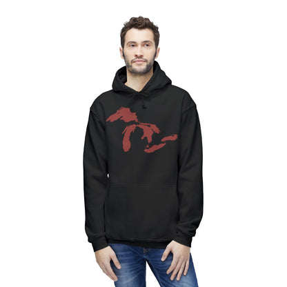 Great Lakes Ultrapremium Hoodie | Made in USA - Ore Dock Red