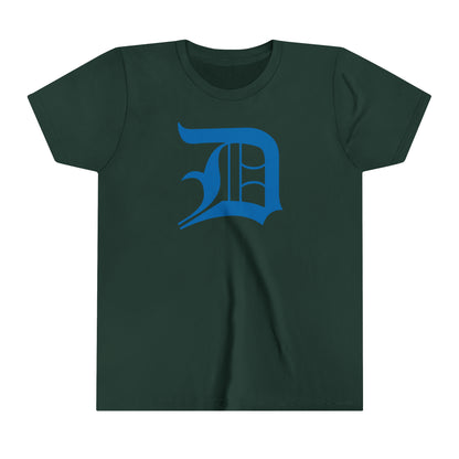 Detroit 'Old English D' T-Shirt (Azure) | Youth Short Sleeve