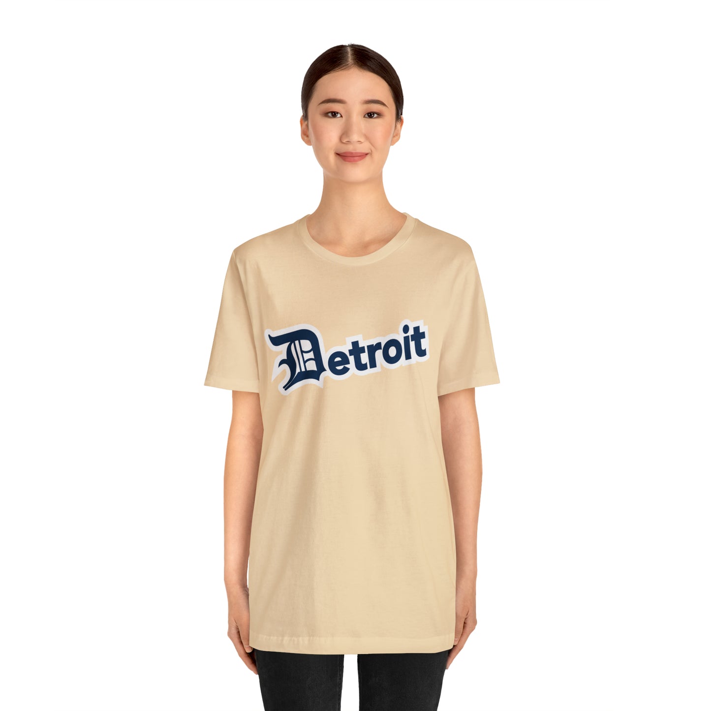 'Detroit' T-Shirt (Navy w/ Old English 'D') | Unisex Standard