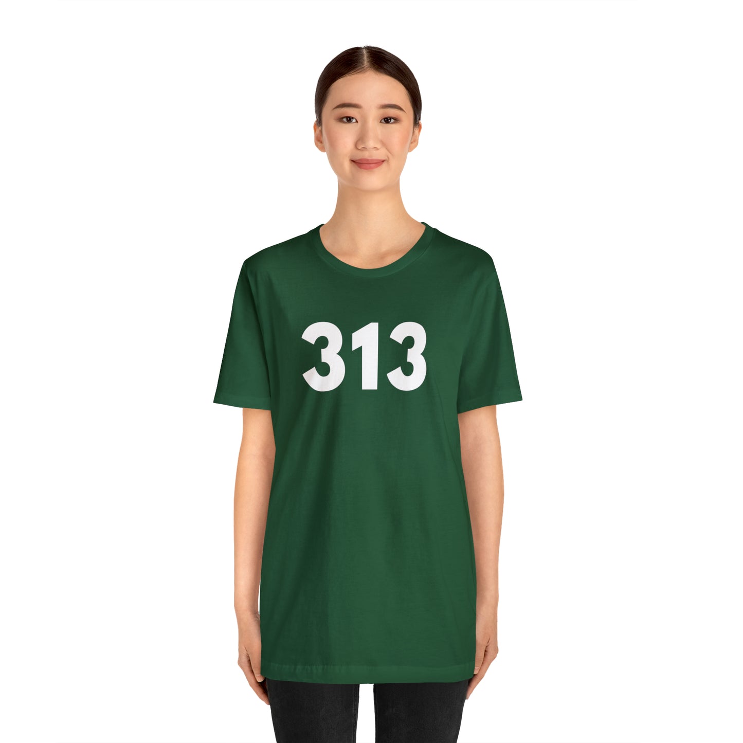 Detroit '313' T-Shirt (Geometric Sans Font) | Unisex Standard Fit