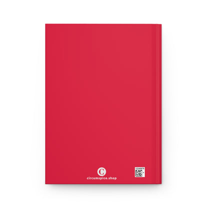 Michigan Upper Peninsula Hardcover Journal (w/ UP USA Flag) | Ruled - Lighthouse Red