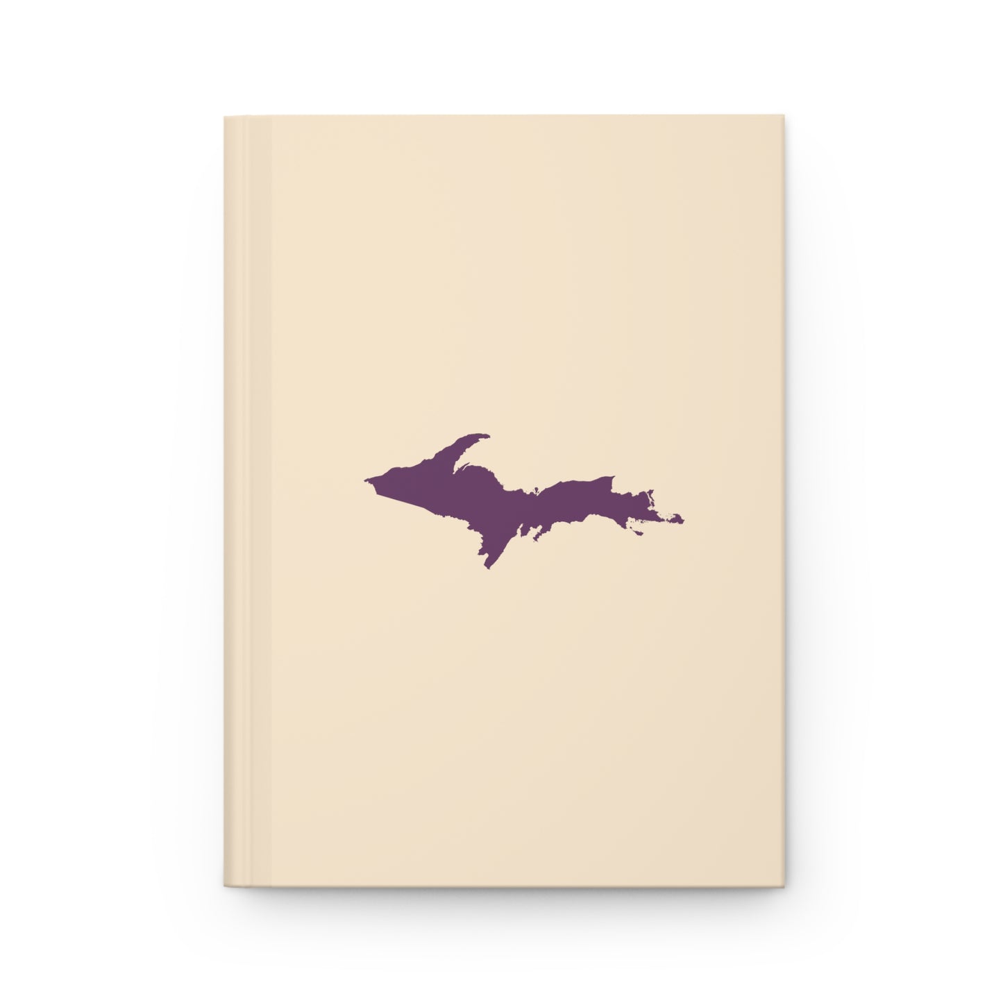 Michigan Upper Peninsula Hardcover Journal (Champagne White w/ Plum Outline) | Ruled - 150pgs