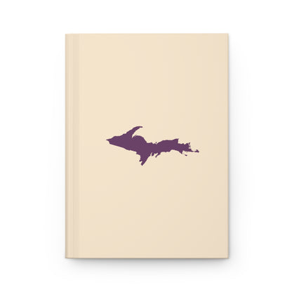 Michigan Upper Peninsula Hardcover Journal (Champagne White w/ Plum Outline) | Ruled - 150pgs