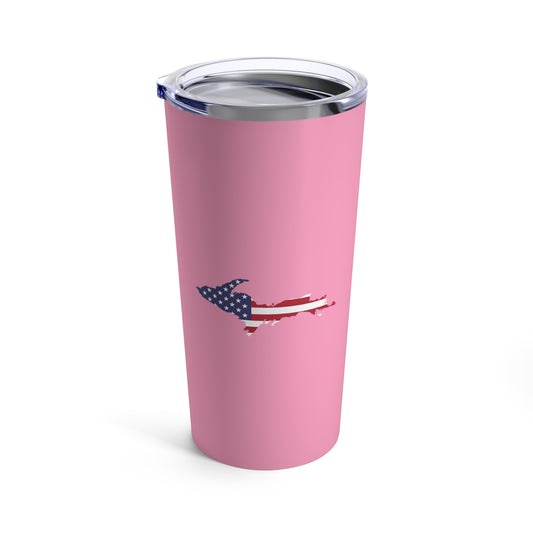 Michigan Upper Peninsula Tumbler (w/ UP USA Flag) | '67 Caddie Pink - 20oz