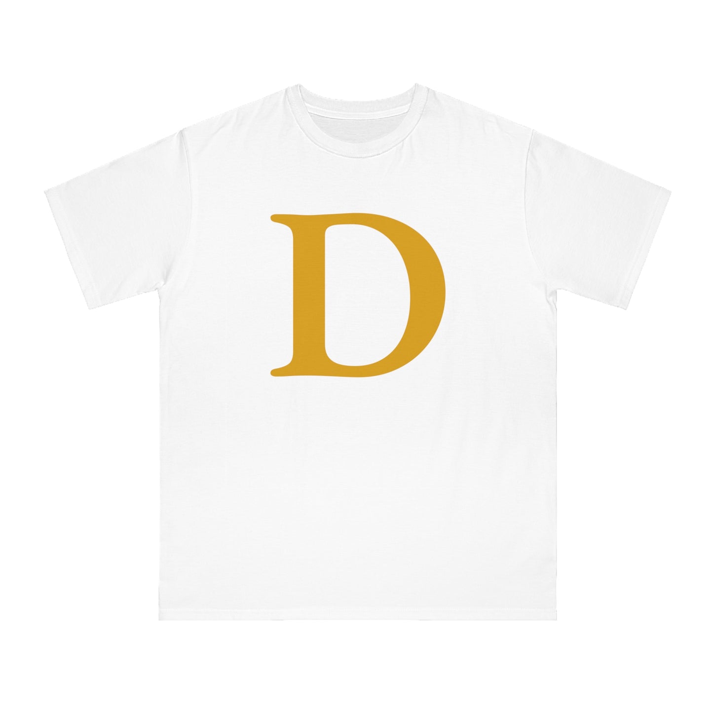 Detroit 'Old French D' T-Shirt (Full Gold Outline) | Organic Unisex