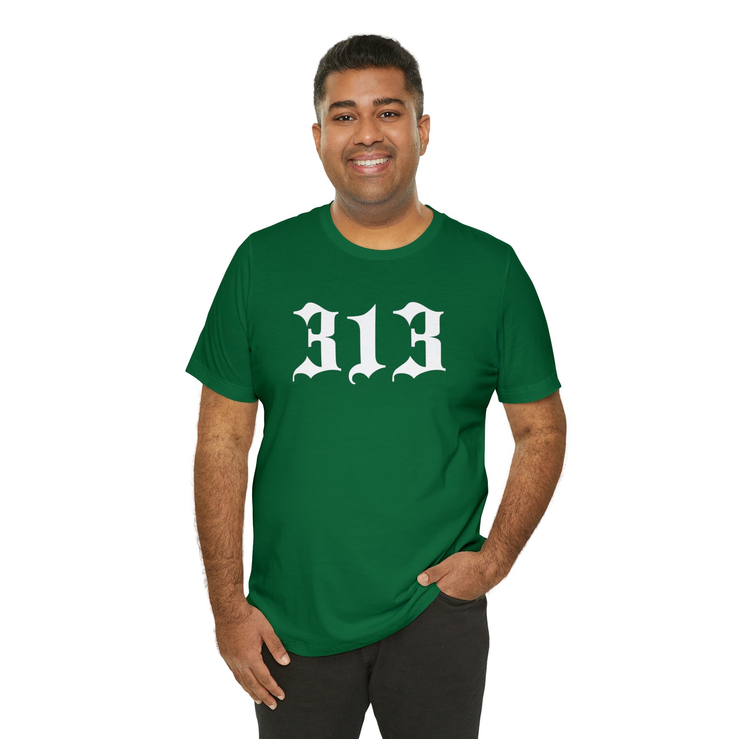 Detroit '313' T-Shirt (Old English Font) | Unisex Standard Fit