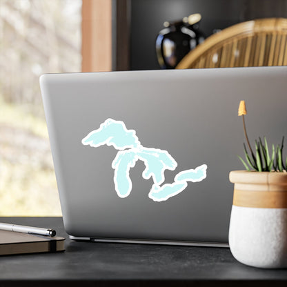 Great Lakes Kiss-Cut Windshield Decal | Cyan