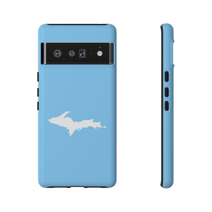 Michigan Upper Peninsula Tough Phone Case (DTW Blue w/ UP Outline) | Samsung & Pixel Android