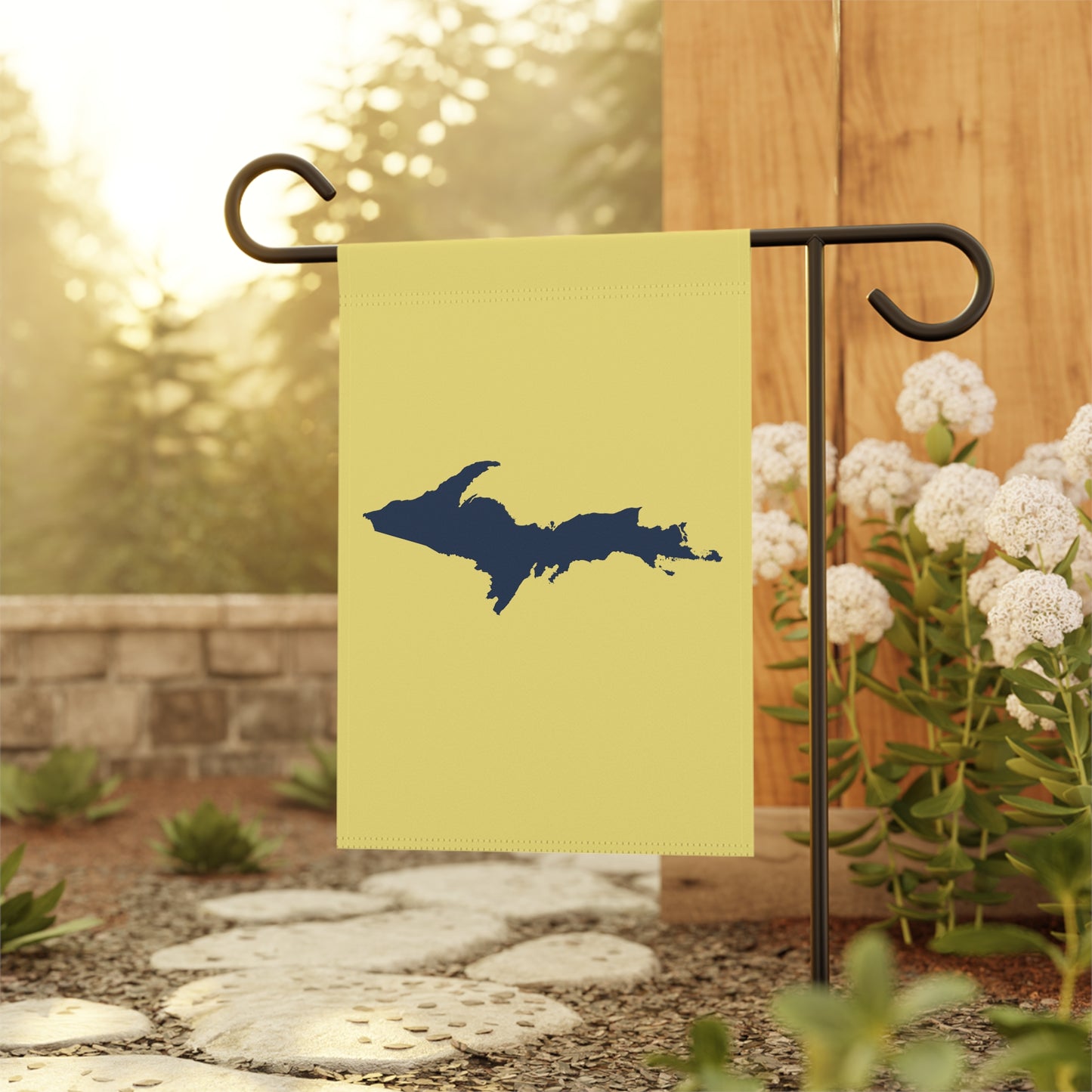 Michigan Upper Peninsula Home & Garden Flag (w/ UP Outline) | Cherry Yellow