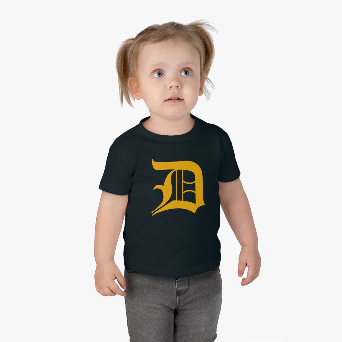 Detroit 'Old English D' Infant T-Shirt (Gold) | Short Sleeve