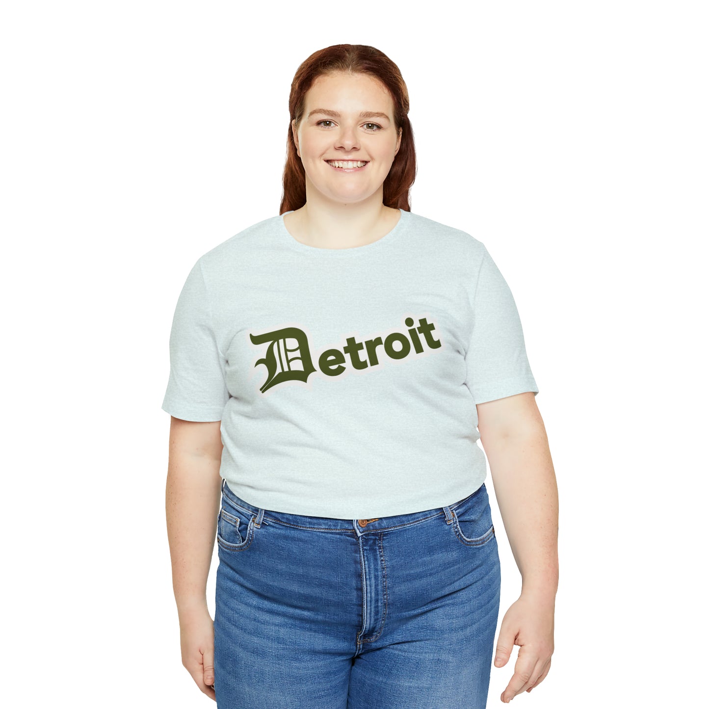 'Detroit' T-Shirt (Army Green w/ Old English 'D') | Unisex Standard