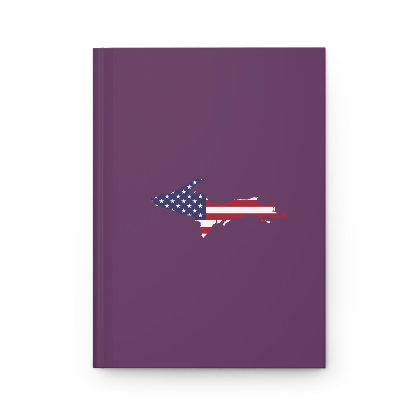 Michigan Upper Peninsula Hardcover Journal (w/ UP USA Flag) | Ruled - Plum