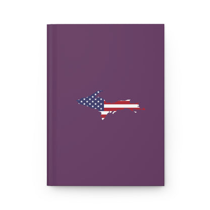 Michigan Upper Peninsula Hardcover Journal (w/ UP USA Flag) | Ruled - Plum