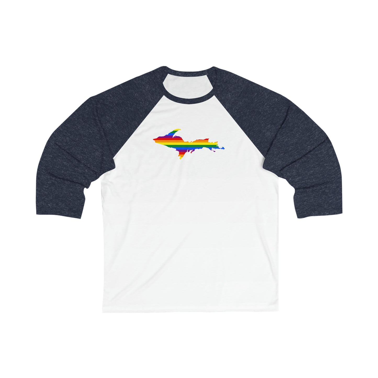 Michigan Upper Peninsula T-Shirt (w/ UP Pride Flag)  | 3/4 Sleeve Baseball