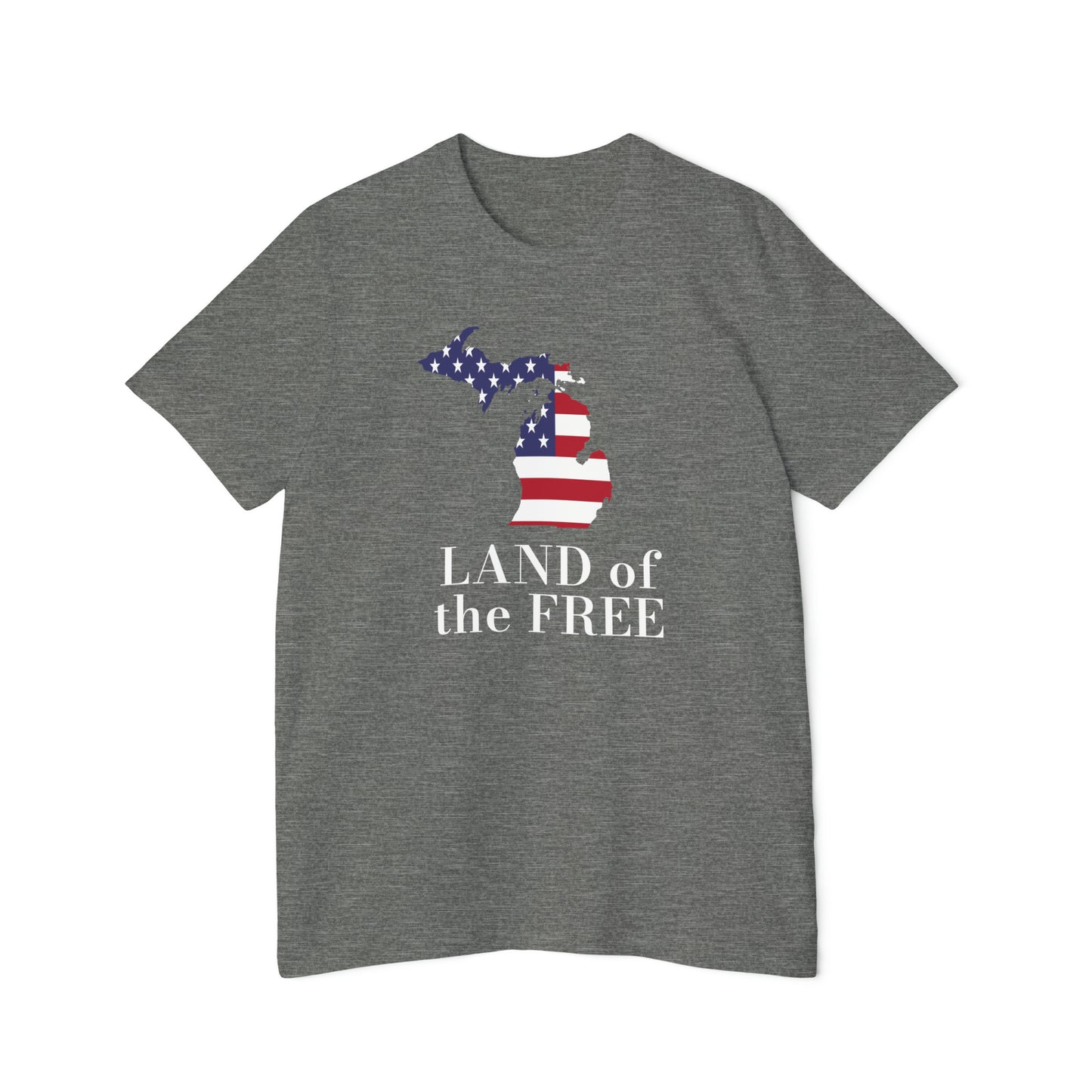 'Land of the Free' T-Shirt (w/ MI USA Flag) | Made in USA