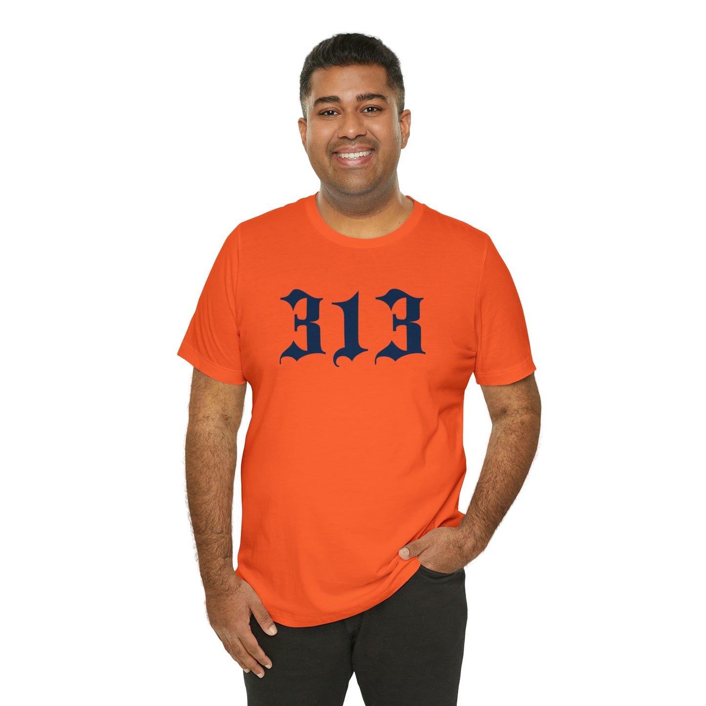 Detroit '313' T-Shirt (Old English Font) | Unisex Standard Fit