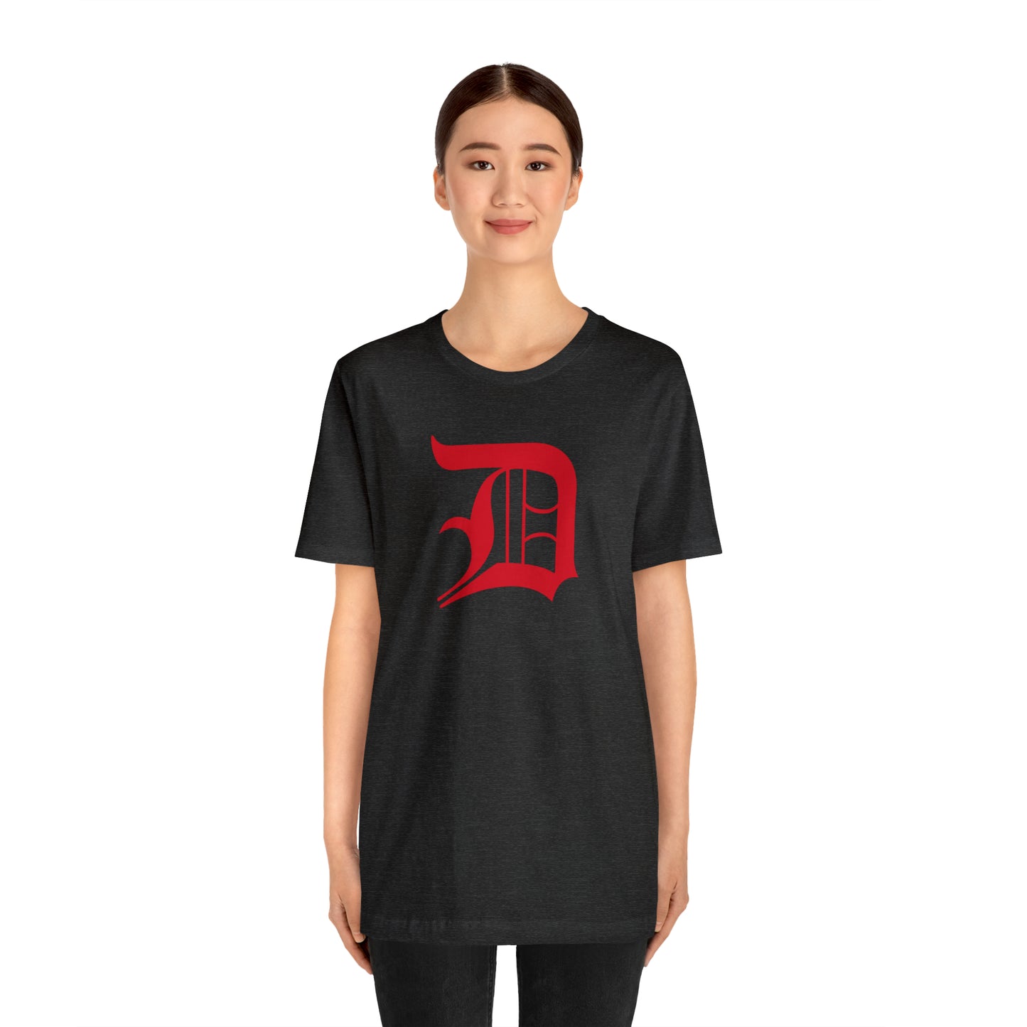 Detroit 'Old English D' T-Shirt (Aliform Red) | Unisex Standard