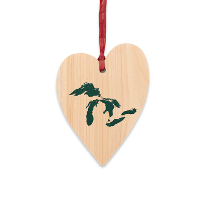 Great Lakes Christmas Ornament | Wooden - Laconic Green