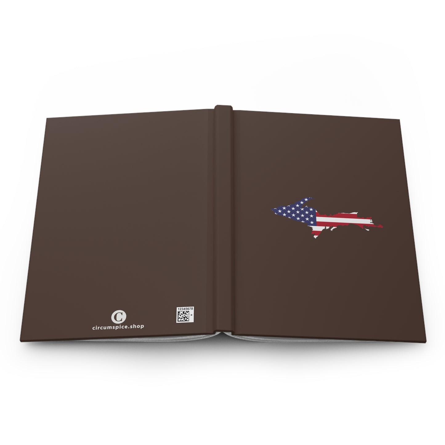 Michigan Upper Peninsula Hardcover Journal (w/ UP USA Flag) | Ruled - Hickory Color