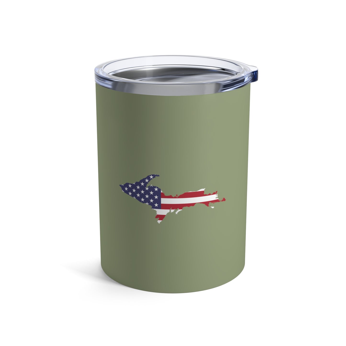 Michigan Upper Peninsula Tumbler (w/ UP USA Flag) | Beachgrass Green - 10oz