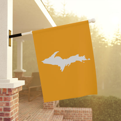 Michigan Upper Peninsula Home & Garden Flag (w/ UP Outline) | Birch Leaf Orange