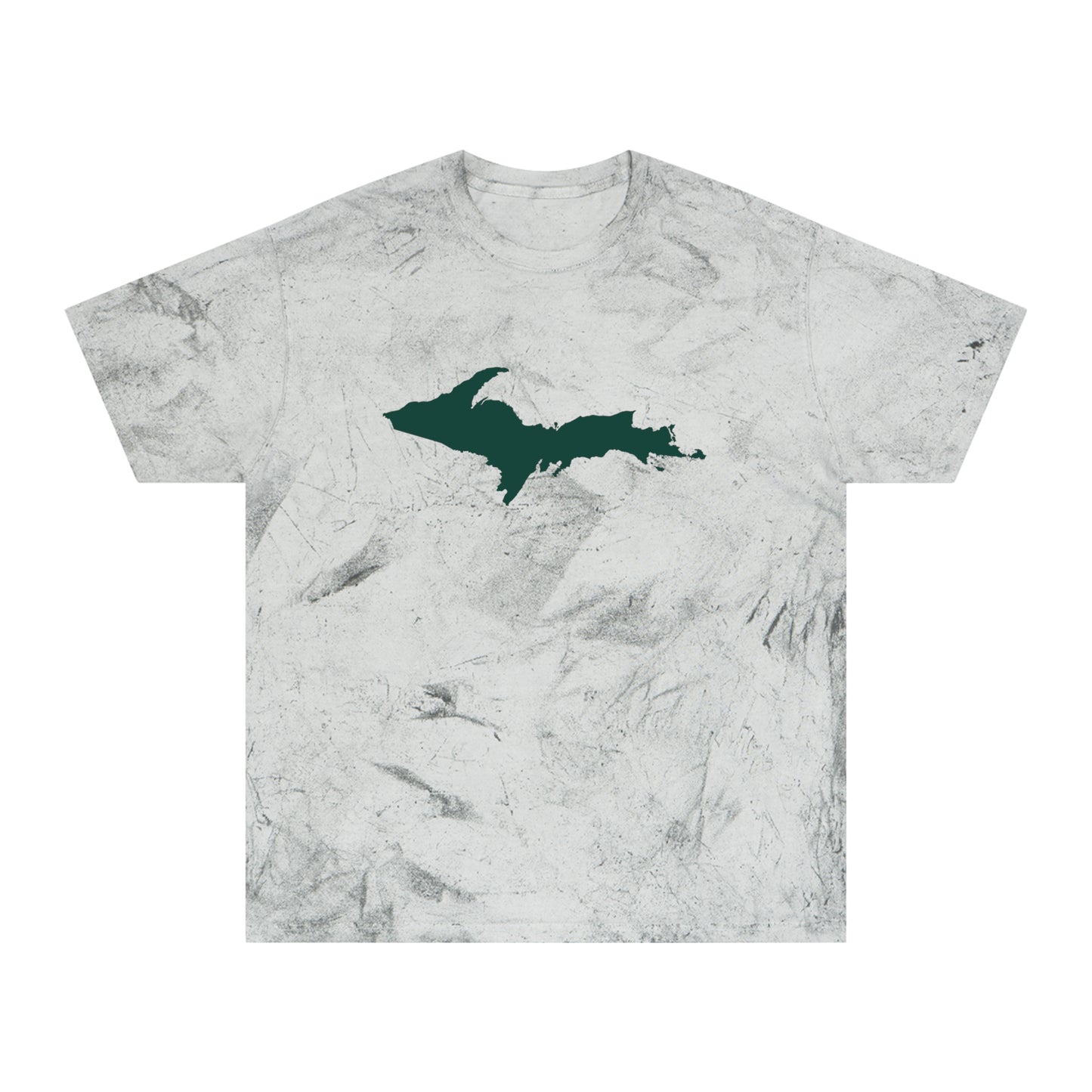 Michigan Upper Peninsula T-Shirt (w/ Green UP Outline) | Unisex Color Blast